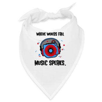 Musik Musik Musik Musik Musik Musik Musik Musik - Bandana - Weiß - Vorne