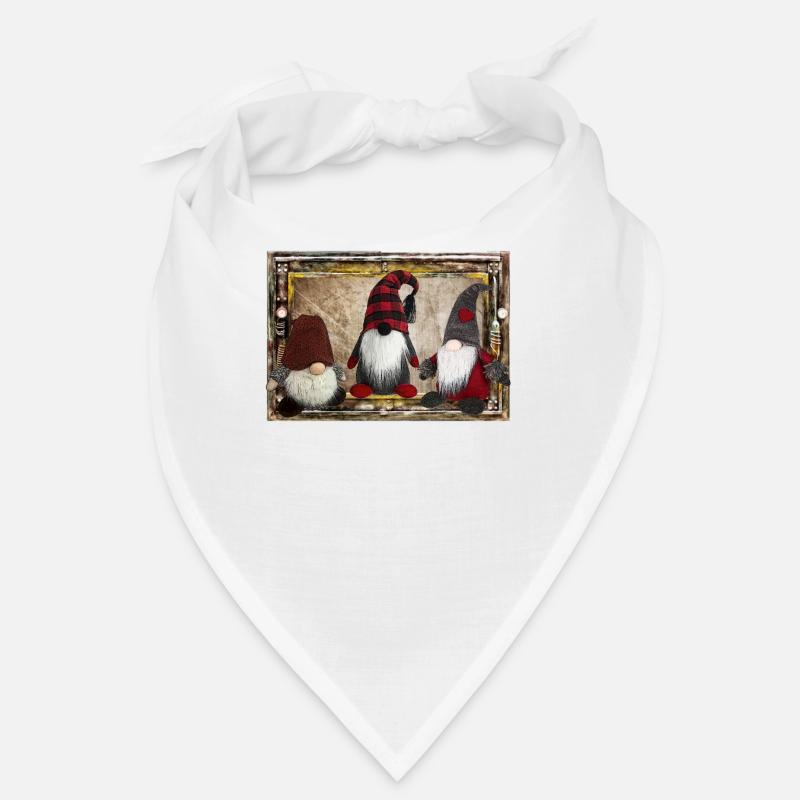Scène de gnome de Noël - Bandana - blanc
