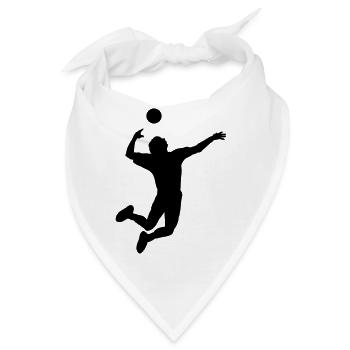 Volleyball gesprungen Schlag oder Service - Bandana - Weiß - Vorne