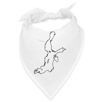 Ostsee Umriss - Bandana - Weiß - Vorne