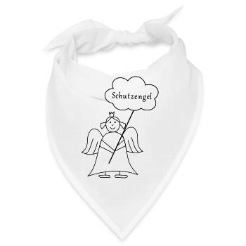 Schutzengel mit Krone und Wolke - Bandana - Weiß - Vorne