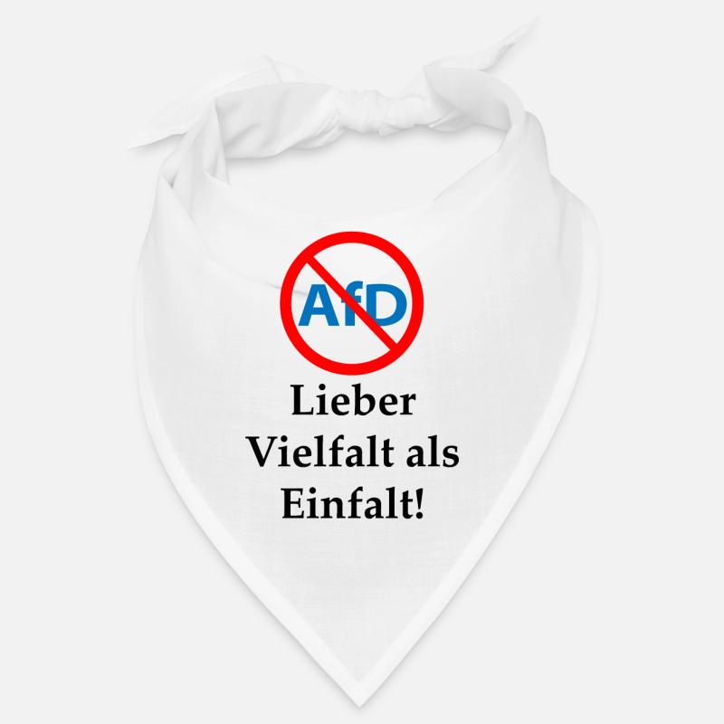 Gegen AfD! Vielfalt statt Einfalt - Bandana - Weiß