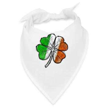 Irland Shamrock - Bandana - Weiß - Vorne