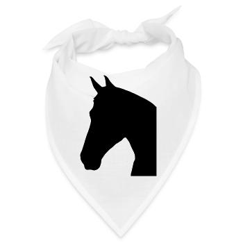 Pferdekopf SMILE - Bandana - Weiß - Vorne