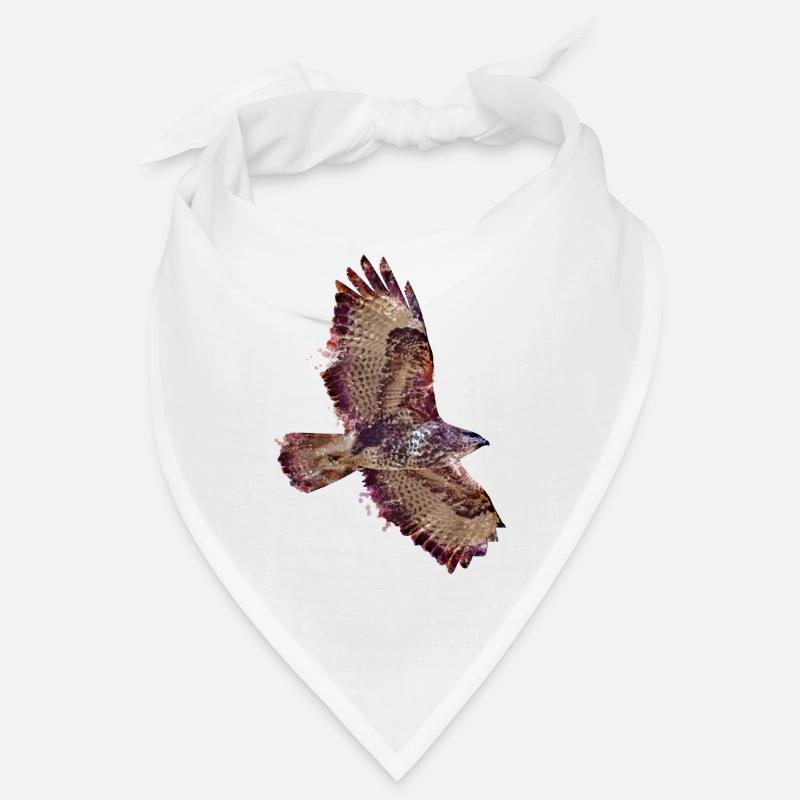 Flying buzzard in water colour technology Bandana