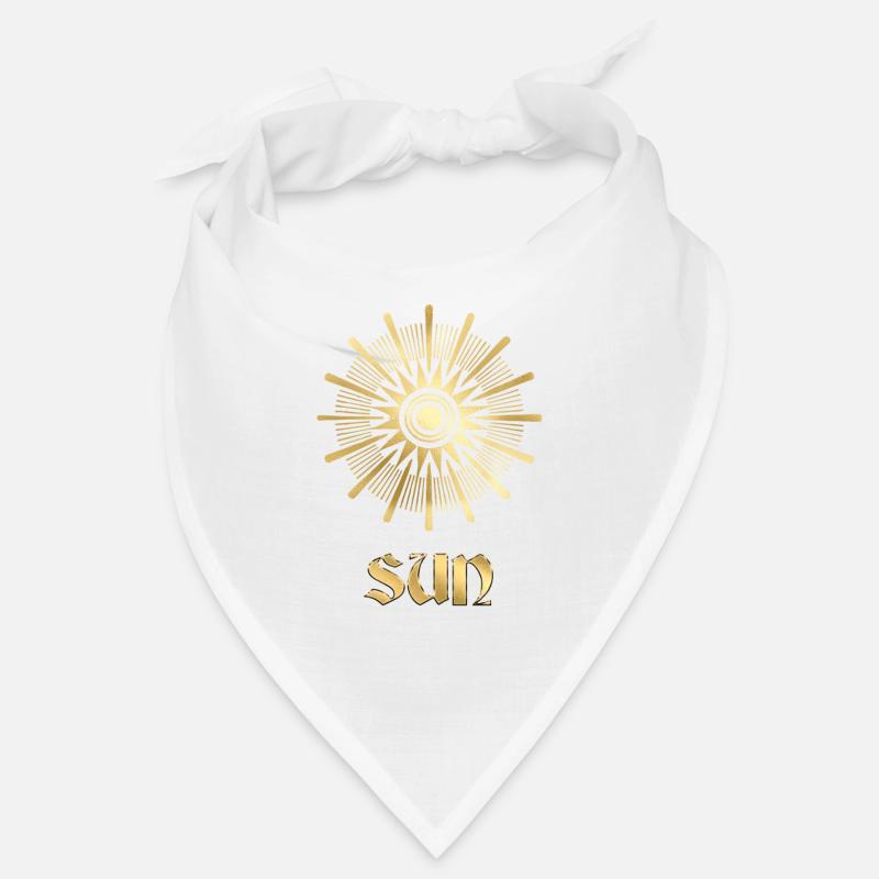 Goldene Sonne wurde Tarot - Bandana - Weiß