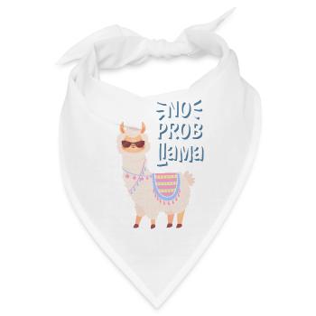 cooles Lama - Bandana - Weiß - Vorne