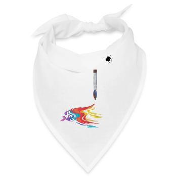 Pinsel mit Farbverlauf - Bandana - Weiß - Vorne