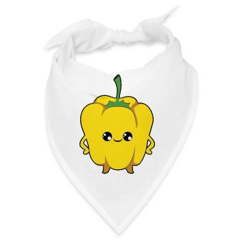 Paprika Gelb - Bandana - Weiß - Vorne