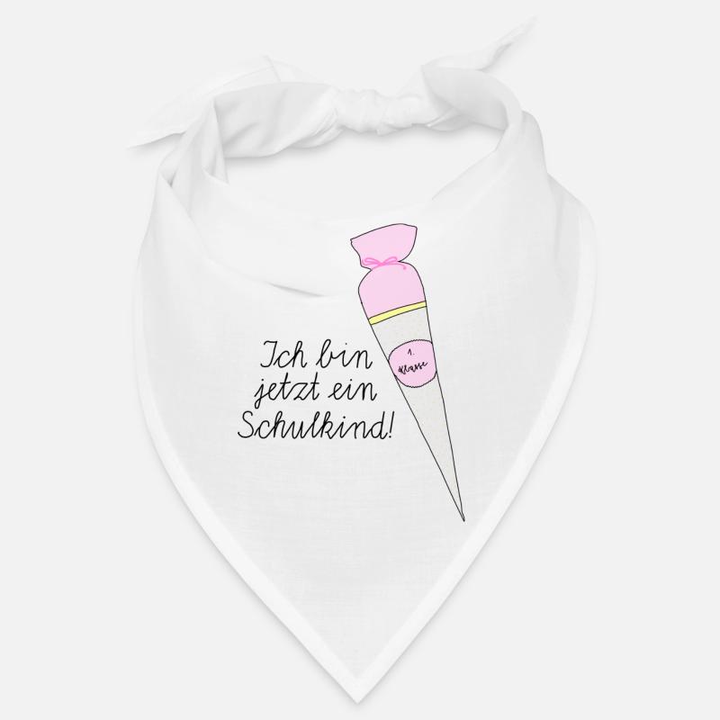 Schulanfang - Mädchen - Bandana - Weiß