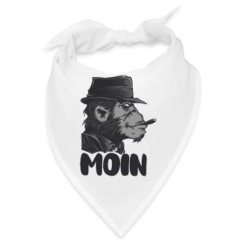 Mondnacht Gangsteraffe Moin - Bandana - Weiß - Vorne