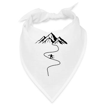 Snowboard Snowboarder - Bandana - Weiß - Vorne