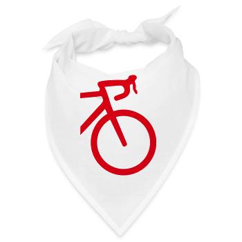 Rennrad front - Bandana - Weiß - Vorne