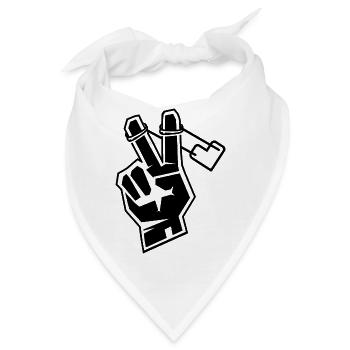 Peacezeichen Zwille of Love - Bandana - Weiß - Vorne