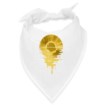 Coole Musik Vinyl Retro Vintage Bling - Bandana - Weiß - Vorne