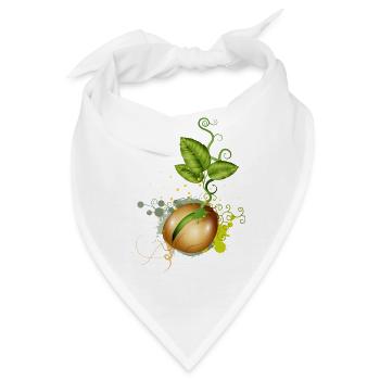 zartes Samenkorn in der Erde keimt - Bandana - Weiß - Vorne