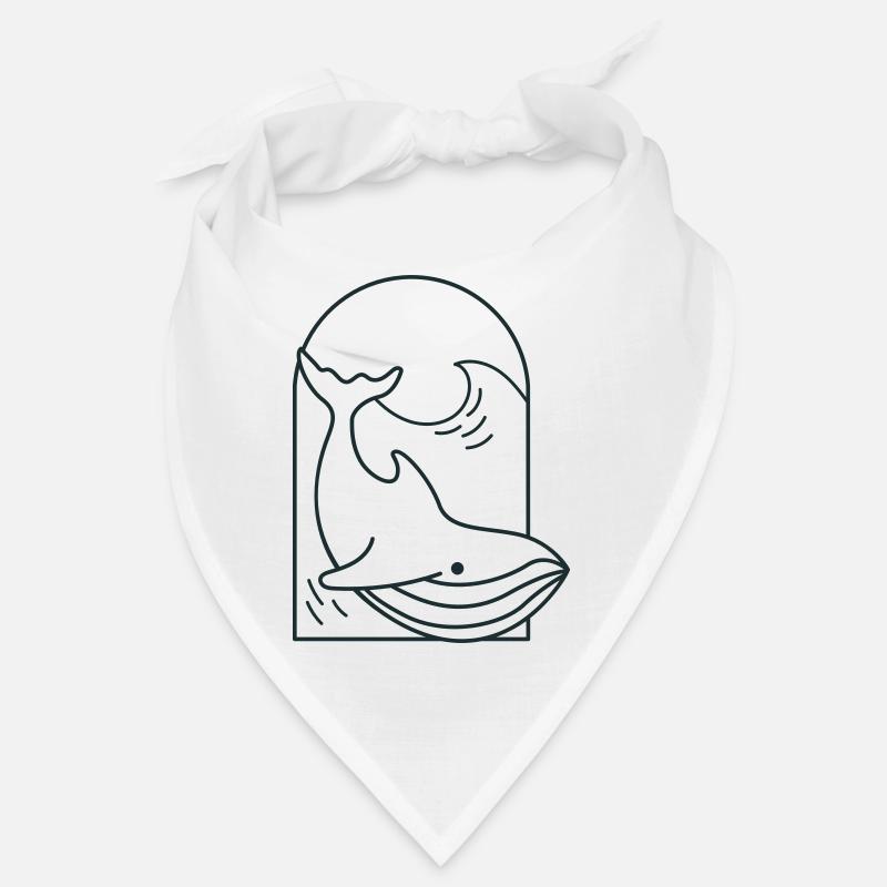 Whale diving and ocean waves Bandana