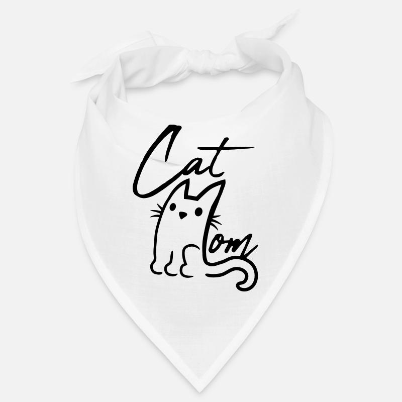 Cat Mom Text Logo Bandana