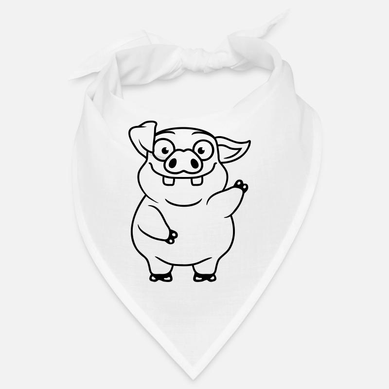 Comic winkendes lustiges Schwein Bandana