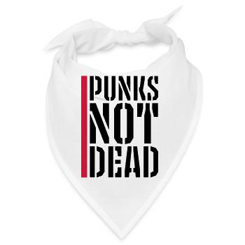 punks not dead Zitat - Bandana - Weiß - Vorne