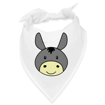 Cute donkey - Bandana - Weiß - Vorne
