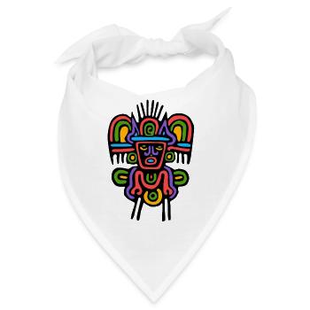 Kultur der Inkas, Mayas und Azteken - Bandana - Weiß - Vorne