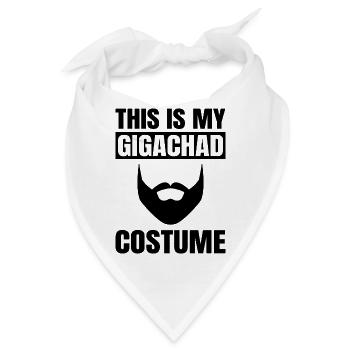 Es ist mein Gigachad-Kostüm Halloween-Kostüm - Bandana - Weiß - Vorne