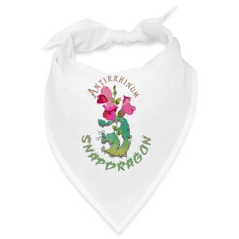 Drachenblumen - Bandana - Weiß - Vorne