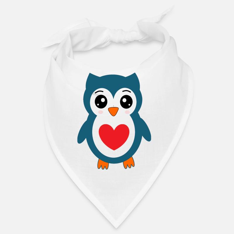 Eule blaue Eule  Bandana