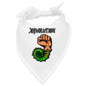Viva la Evolution! Revolution Prähistorisch Fossil - Bandana - Weiß - Vorne