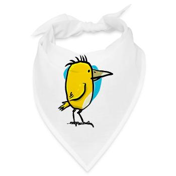 Vogel mit großem Schnabel - Bandana - Weiß - Vorne