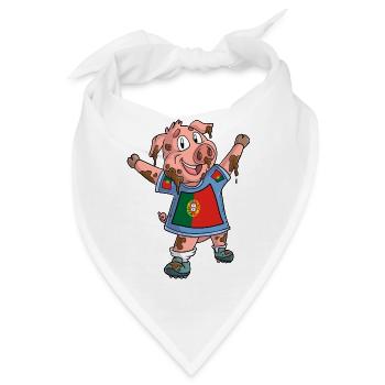 Fan Schwein Portugal - Bandana - Weiß - Vorne