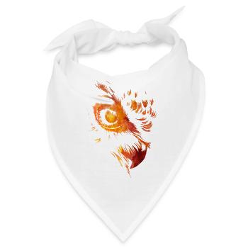 Eule - Bandana - Weiß - Vorne