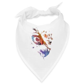Eule - Bandana - Weiß - Vorne