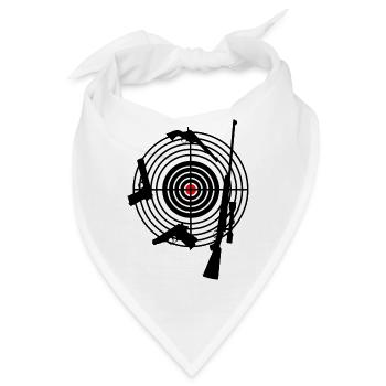 Logo des Schützenvereins - Bandana - Weiß - Vorne