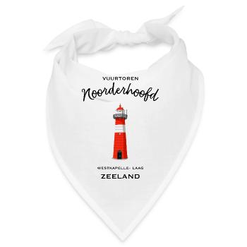 Leuchtturm Westkapelle Laag, Zeeland, Niederlande - Bandana - Weiß - Vorne