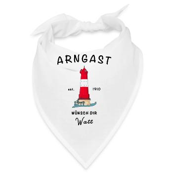 Leuchtturm Arngast, Wilhelmshaven, Ostfriesland - Bandana - Weiß - Vorne