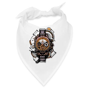 Chronographen mit 3 Totalisatoren als Armbanduhr - Bandana - Weiß - Vorne
