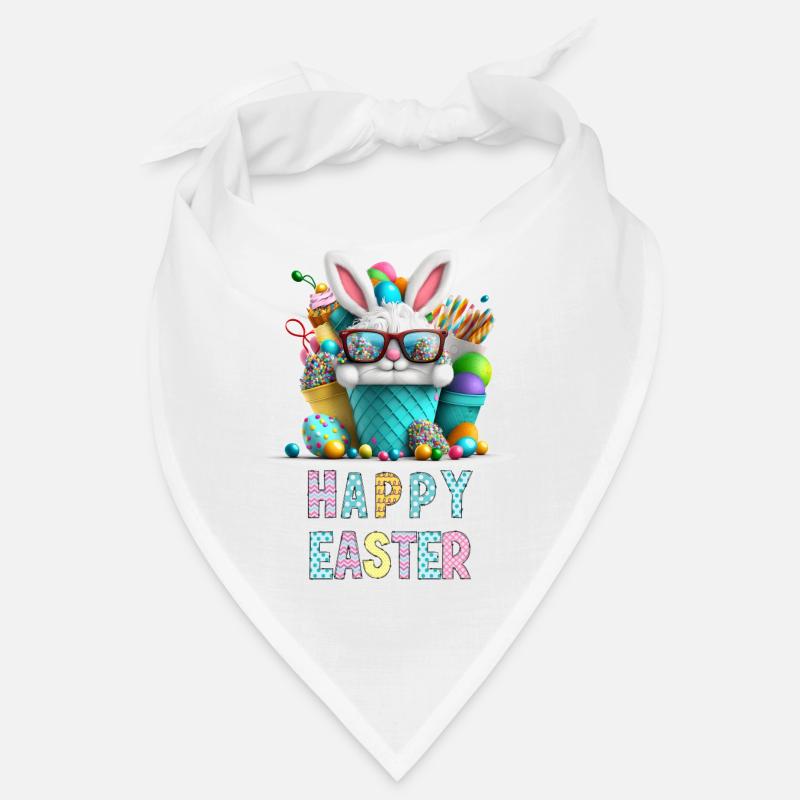 Joyeux Pâques - Joyeuses Pâques Bunny - Bandana - blanc