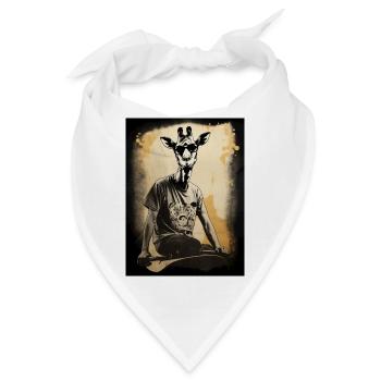 Tierischer Stil - Bandana - Weiß - Vorne