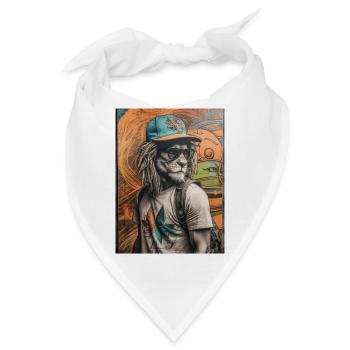 Tierischer Stil - Bandana - Weiß - Vorne