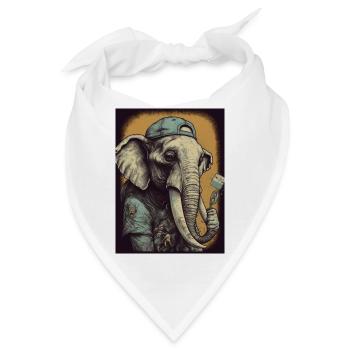 Tierischer Stil - Bandana - Weiß - Vorne