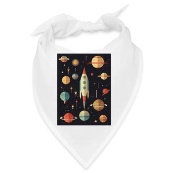 Rocket Launch Raketenstart - Bandana - Weiß - Vorne