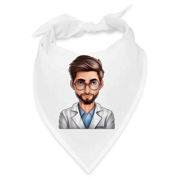 Portrait eines jungen Mannes im Cartoon Stil - Bandana - Weiß - Vorne