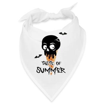 Gothic Ästhetik schwarzer Sommer dark wave - Bandana - Weiß - Vorne