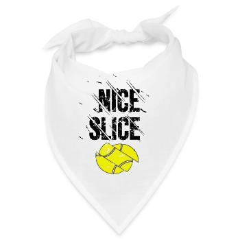 NICE SLICE Tennis Winner Shirt - Bandana - Weiß - Vorne