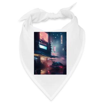 Mitternachtsträumerei: Anime-artige Darstellung eines - Bandana - Weiß - Vorne
