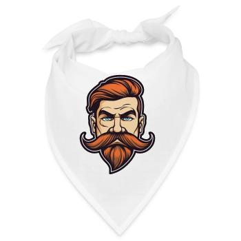 Mustache Man - Bandana - Weiß - Vorne