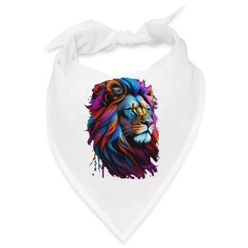 Löwe - Bandana - Weiß - Vorne