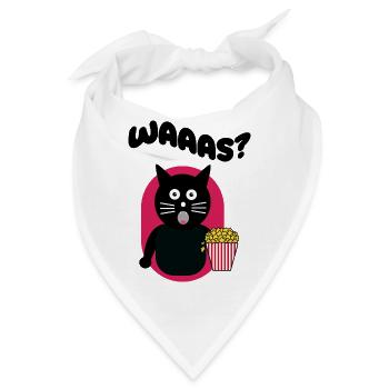 Filme Katze Popcorn Statement Theater Streaming - Bandana - Weiß - Vorne